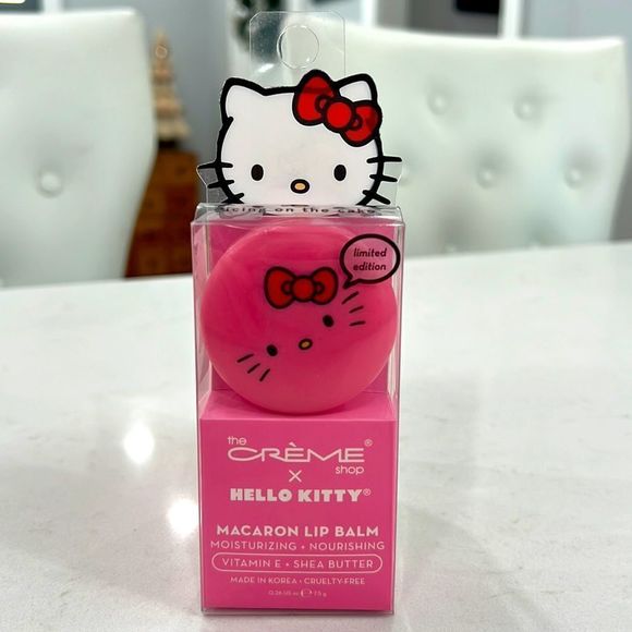 LIMITED EDITION HELLO KITTY TIK TOK Creme Shop Macaron Lip Balm - Picture 1 of 5